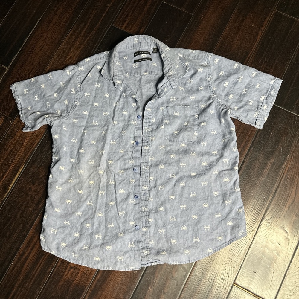Short sleeve button down shirt with collar linen luxury designer beach boho